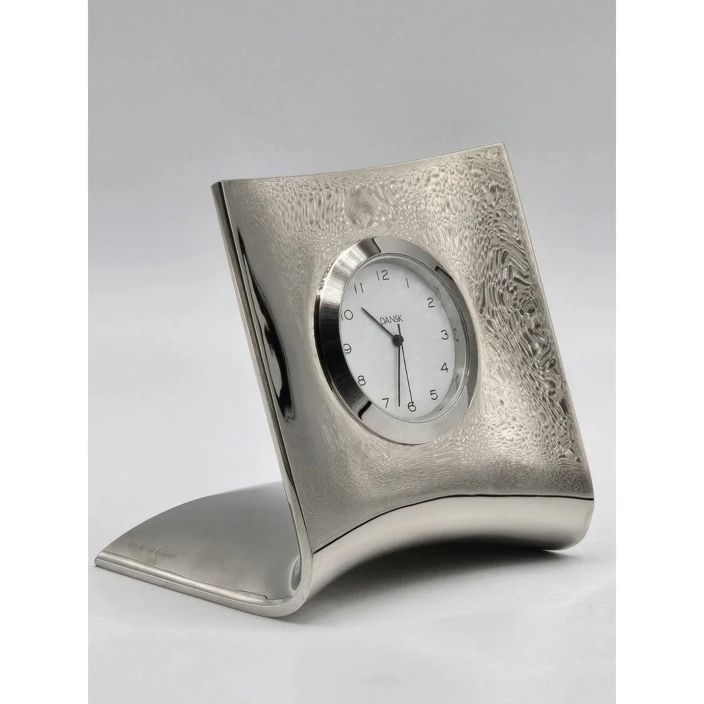 Dansk Denmark Stainless Steel Desk Clock Jens Quistgaard Modernist Table Clock